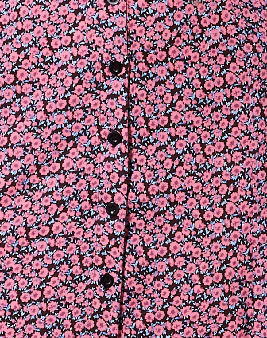 Sanya Midi Skirt in Floral Fun Pink - Image 5