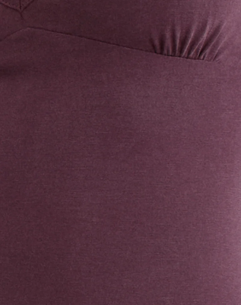 Sanyu Plunge Maxi Dress in Cupro Deep Purple - Image 6