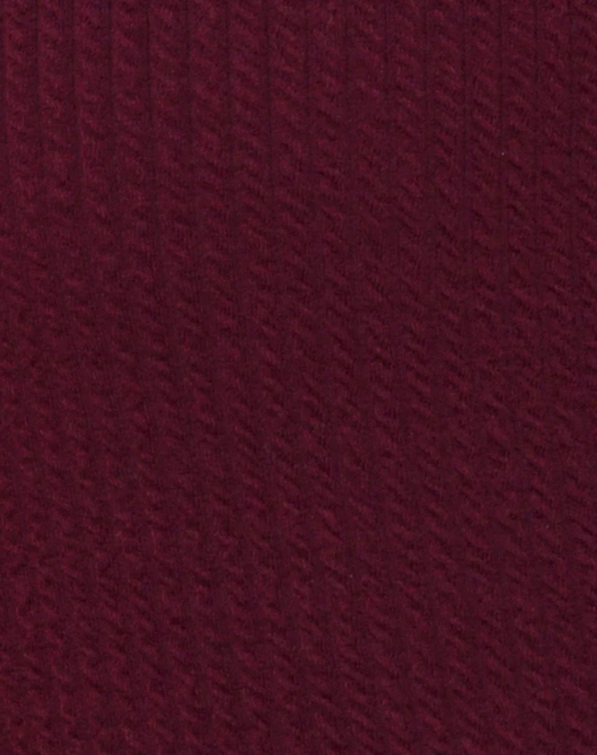 Sarela Bodice in Rib Burgundy - Image 5