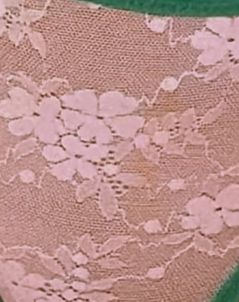 Sarpa Knicker in Pink Mesh with Green Binding - Image 7
