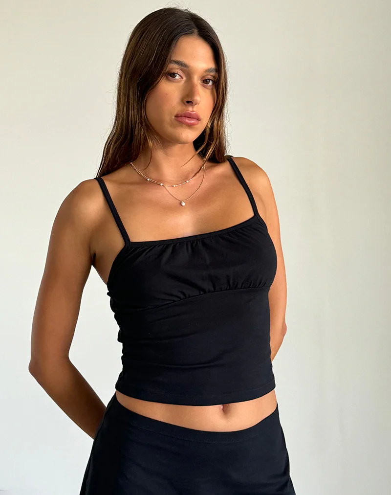 Sasya Cami Top in Black - Image 2