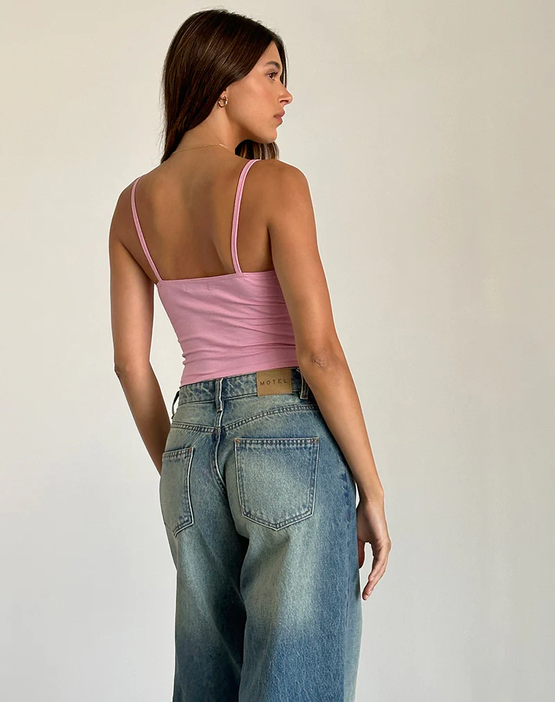 Sasya Cami Top in Flamingo Pink - Image 3