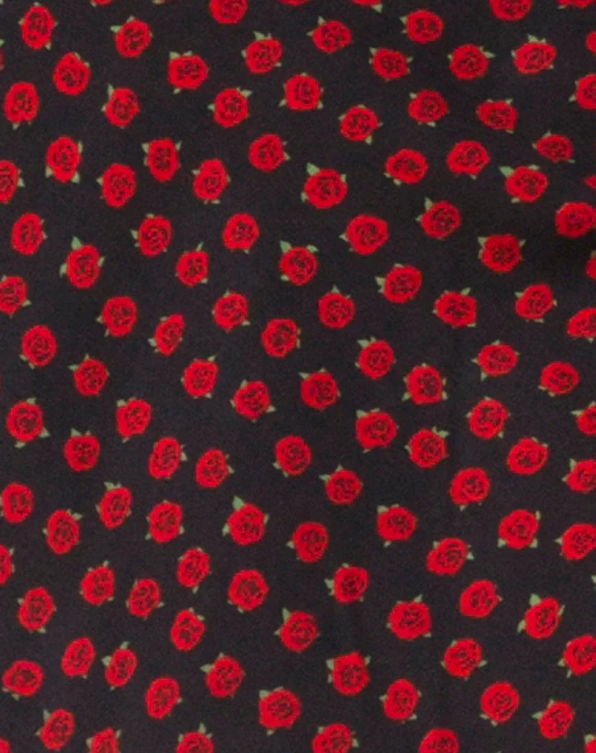 Satha Skirt in Dotty Rose Black - Image 5
