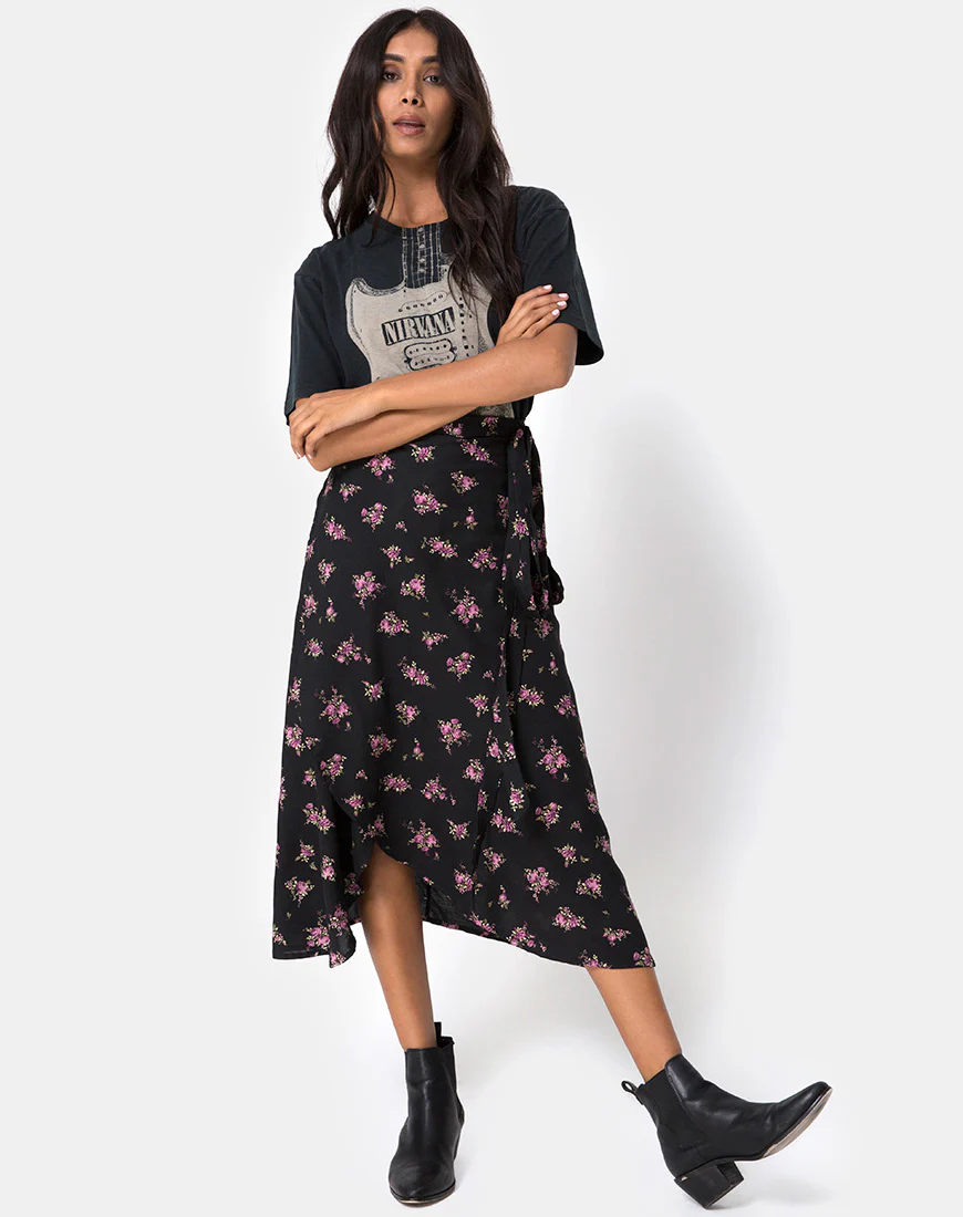 Satha Skirt in Sohey Rose Black - Image 3