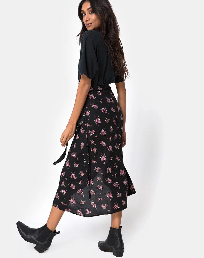 Satha Skirt in Sohey Rose Black - Image 4