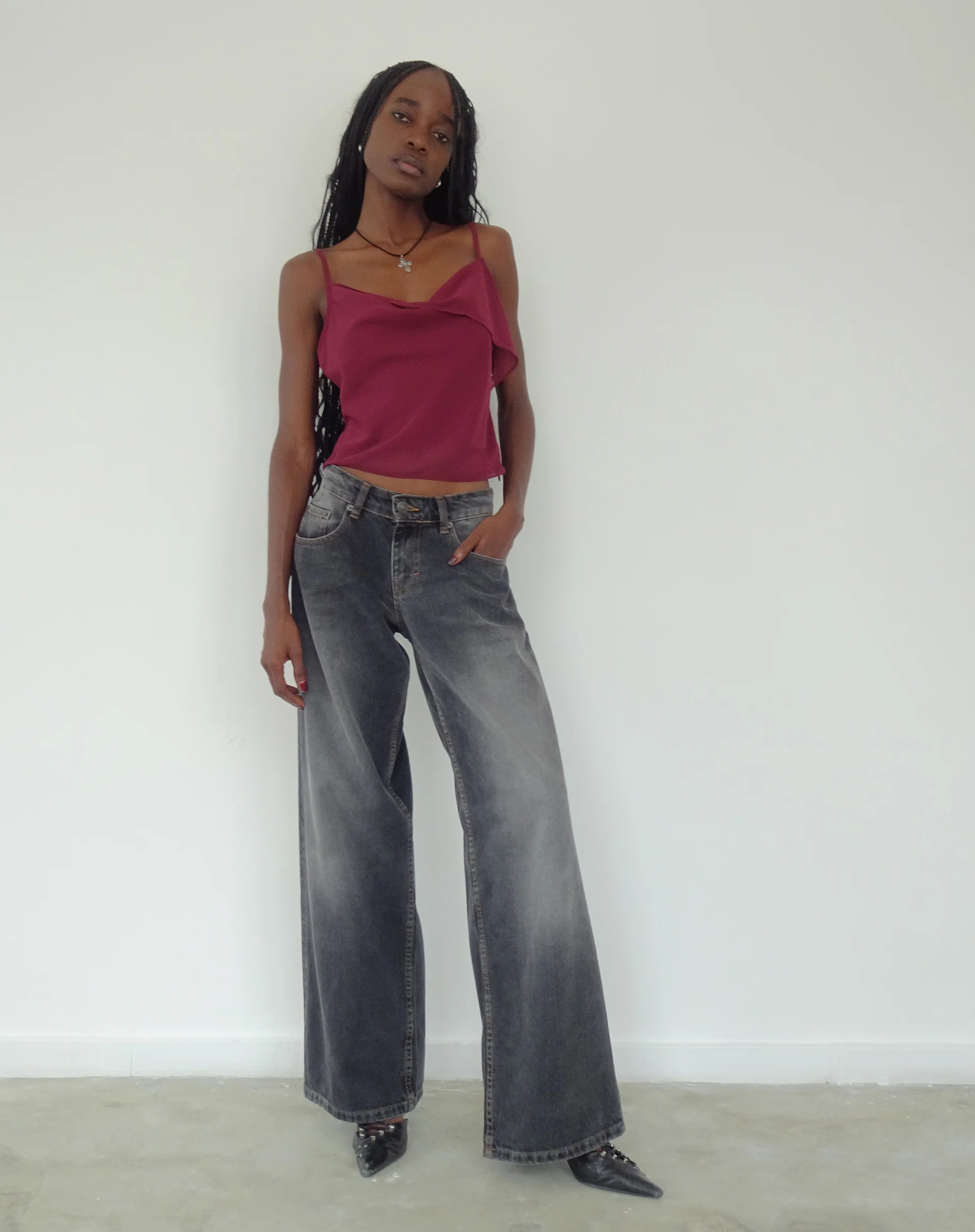 Satisha Top in Chiffon Plum - Image 3