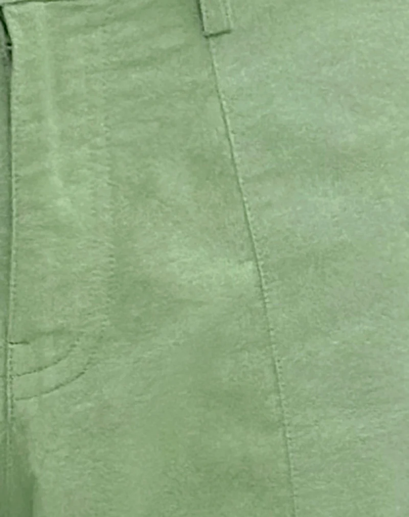 Saucy Trouser in Linen Minty Green - Image 6