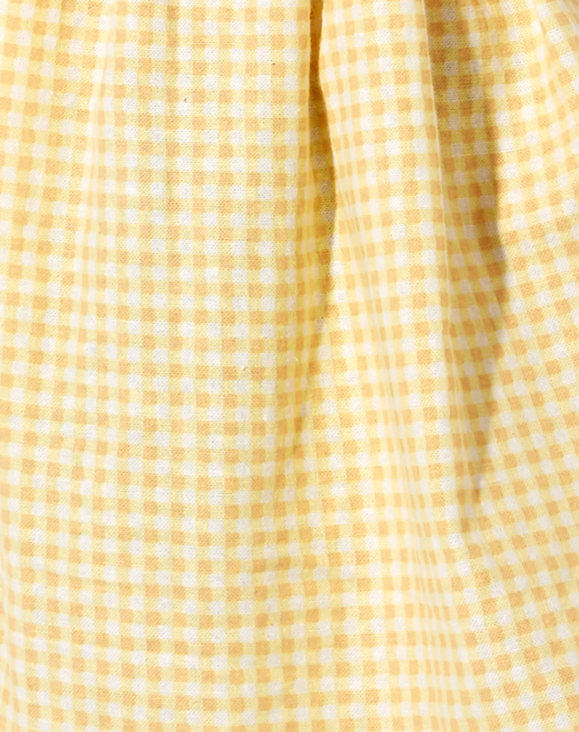 Saunder Skater Dress in Lemon Gingham Yellow - Image 6