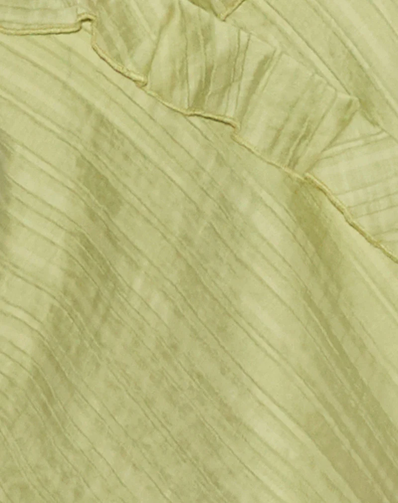 Savira Top in Chiffon Stripe Green - Image 6