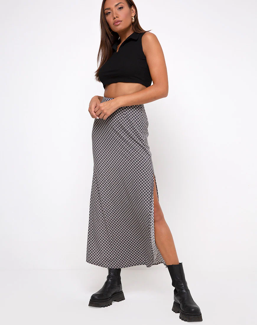 Sayan Skirt in Check It Out Black - Image 3