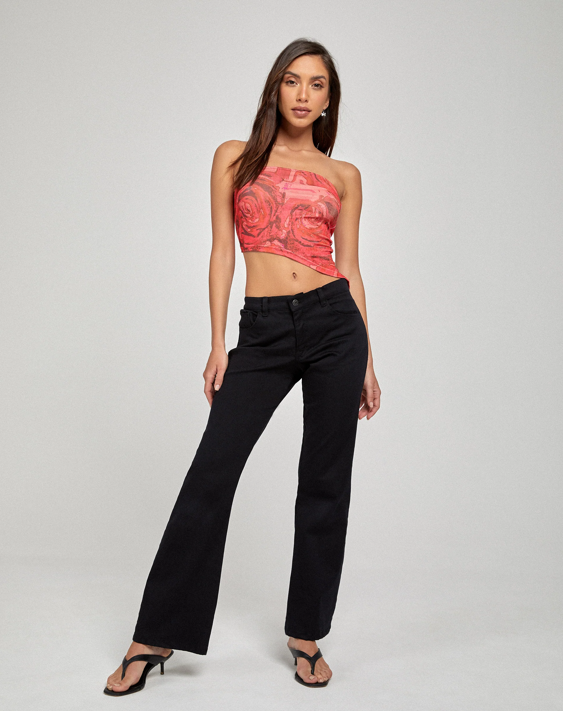 Sayunda Bandeau Top in Rose Petal Red - Image 2