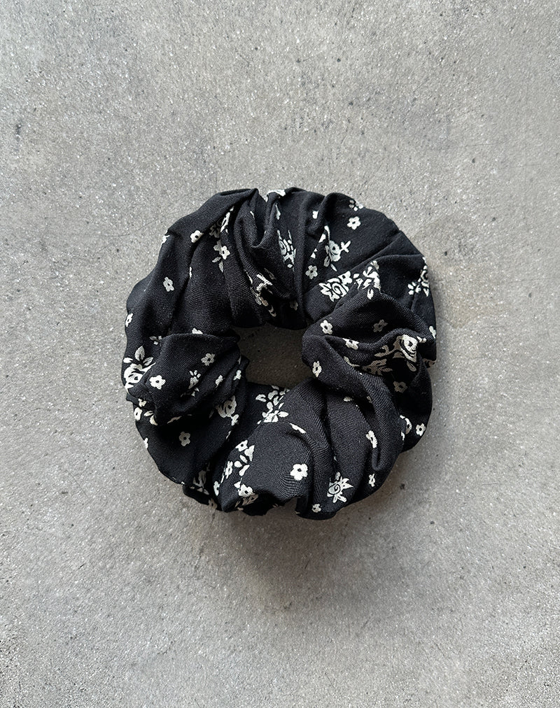 Scrunchie in Floral Land Black - Image 2