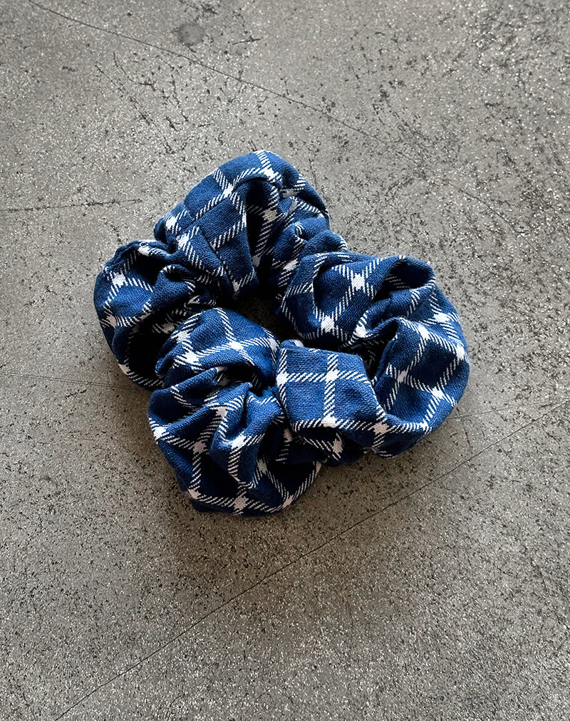 Scrunchie in Navy Tartan - Image 3