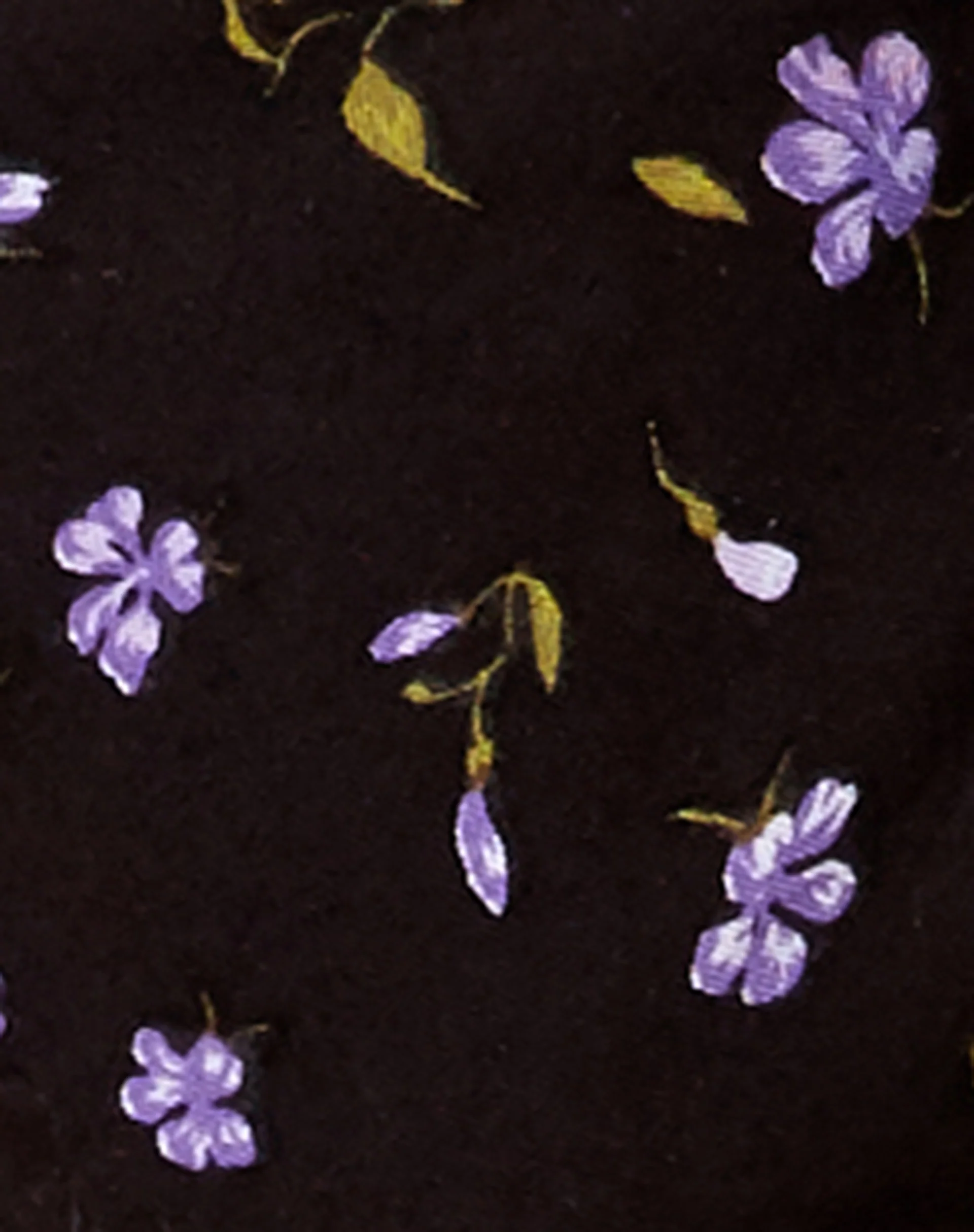 Scrunchie in Pretty Petal Coffee and Purple - Image 2