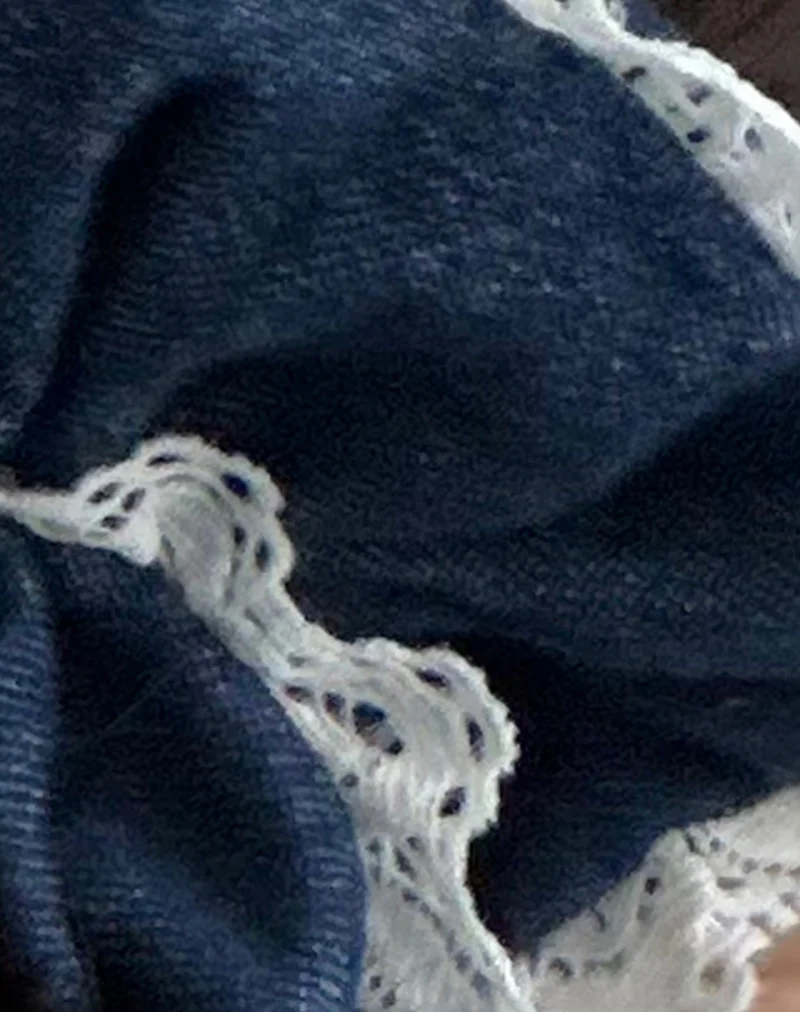 Scrunchie in Denim Chambray with Lace - Image 4