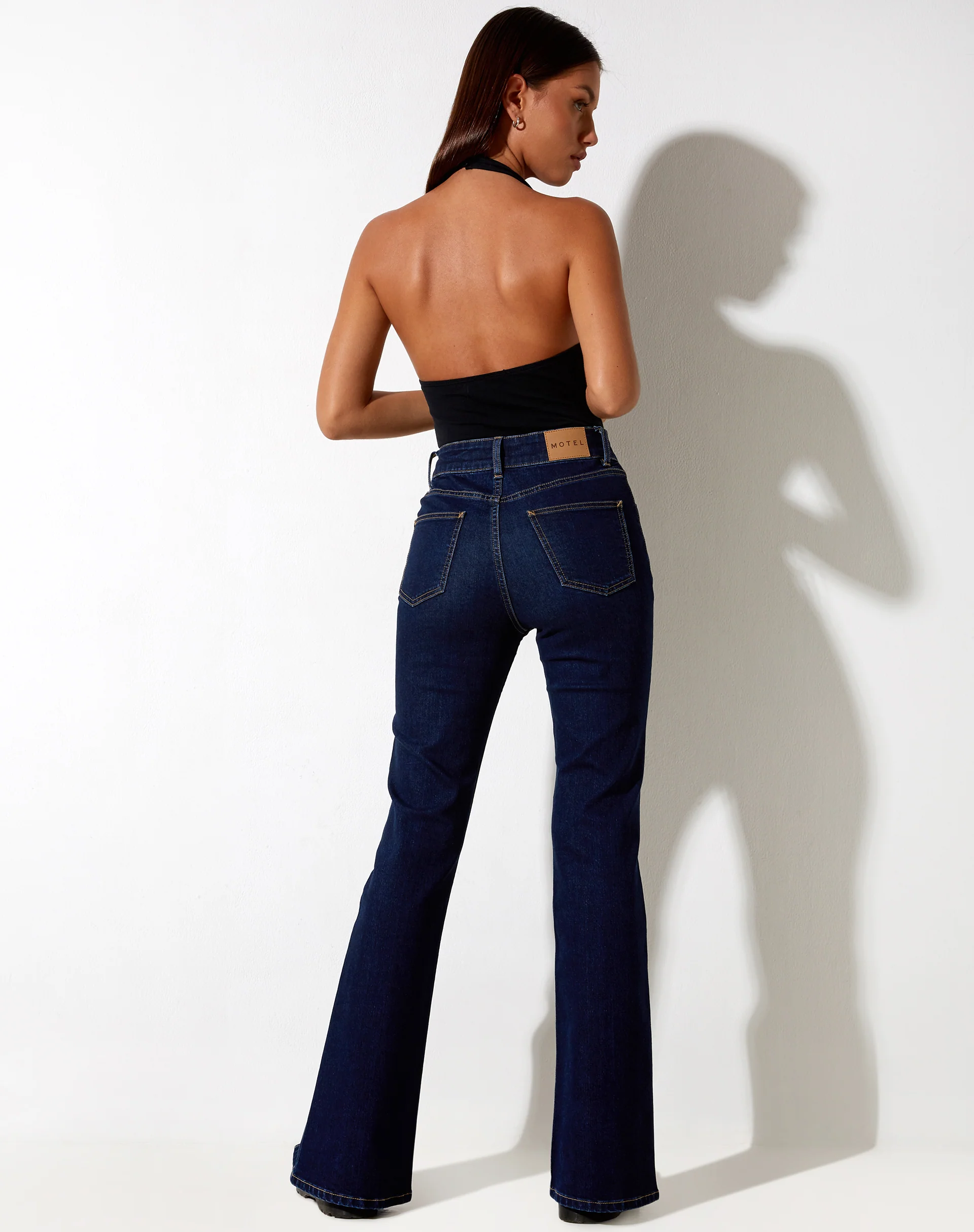Seam Split Jeans in Indigo Blue - Image 3