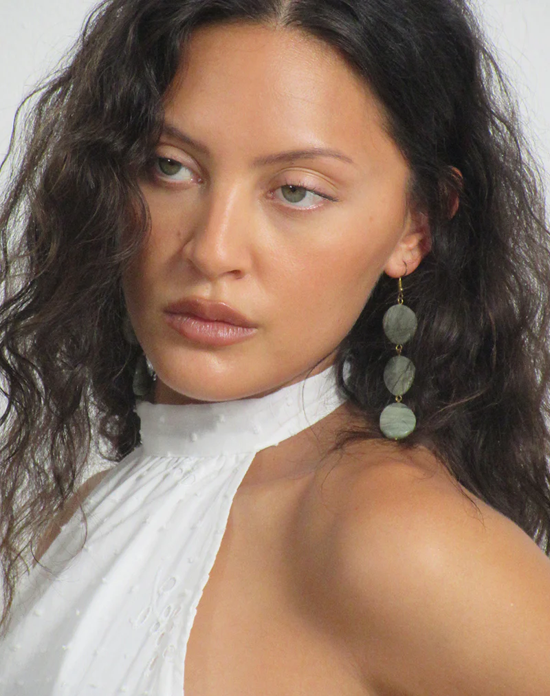 Sedona Halterneck Top in Broderie White - Image 3