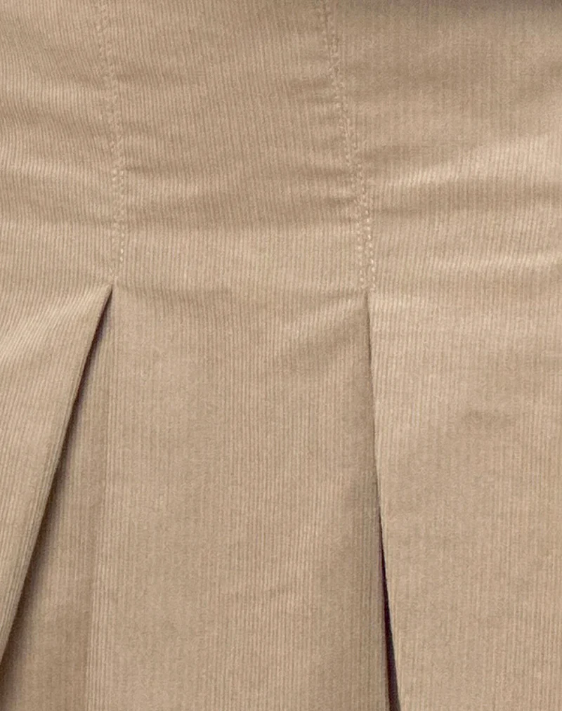 Sejuani Mini Skirt in Sand Cord - Image 5