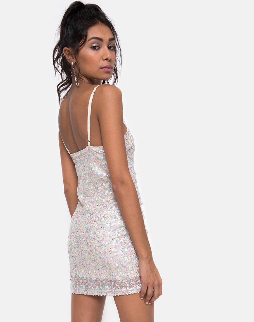 Selah Bodycon Dress in Confetti Sequin - Image 2