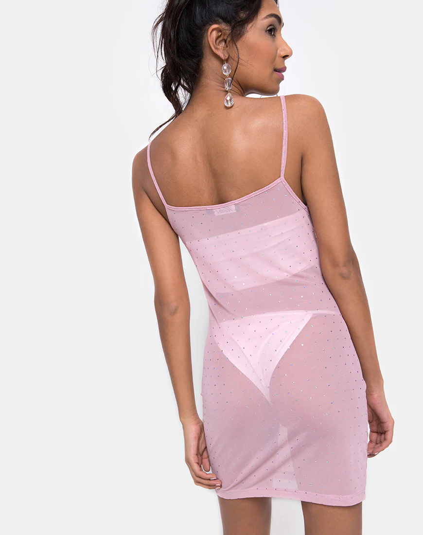 Seleh Dress in Crystal Net Rose - Image 2