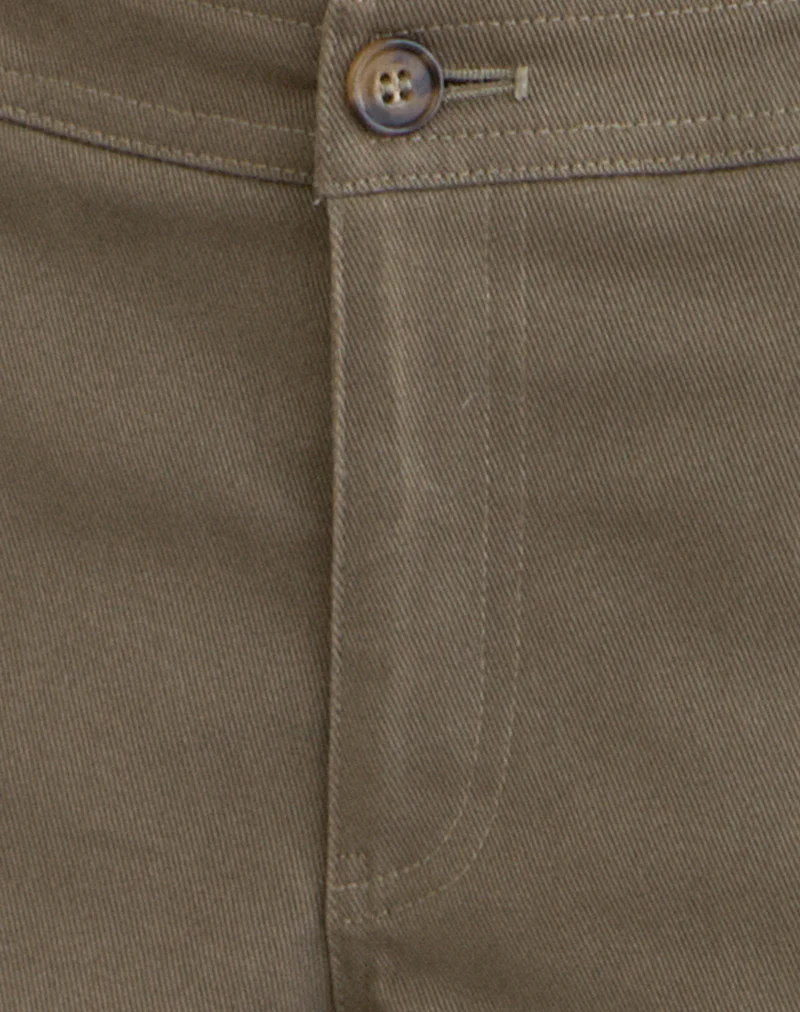 Selesa Capri Trouser in Twill Khaki - Image 8