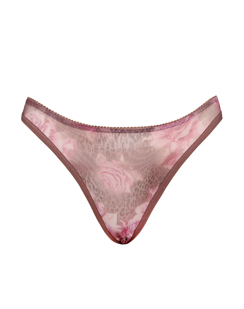 Selia Knickers in Mesh Rose Leopard - Image 5