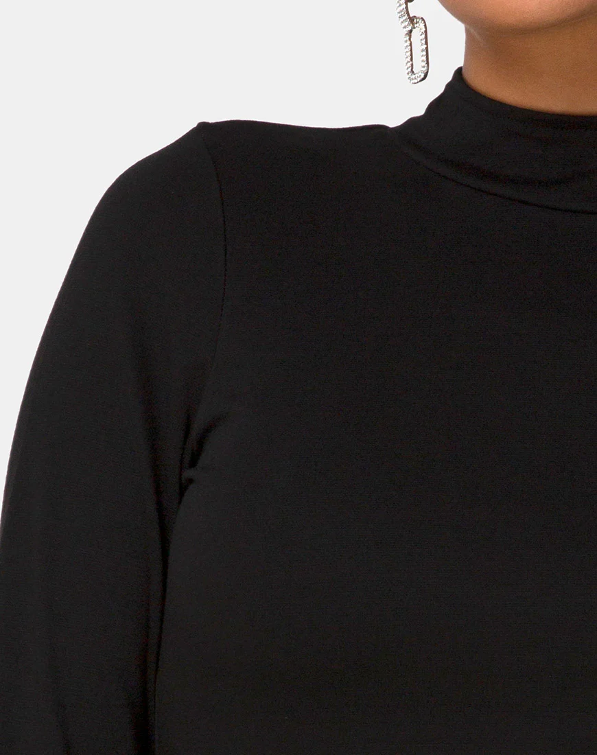 Sellio Dress in Heavy Lycra Black - Image 6