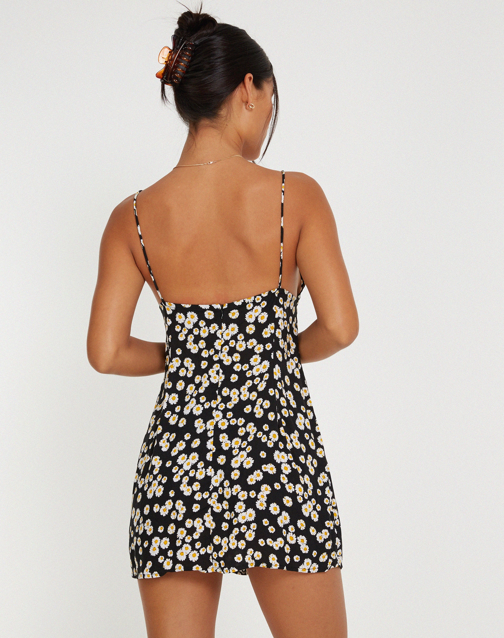Senora Mini Dress in Mini Daisy Black - Image 3