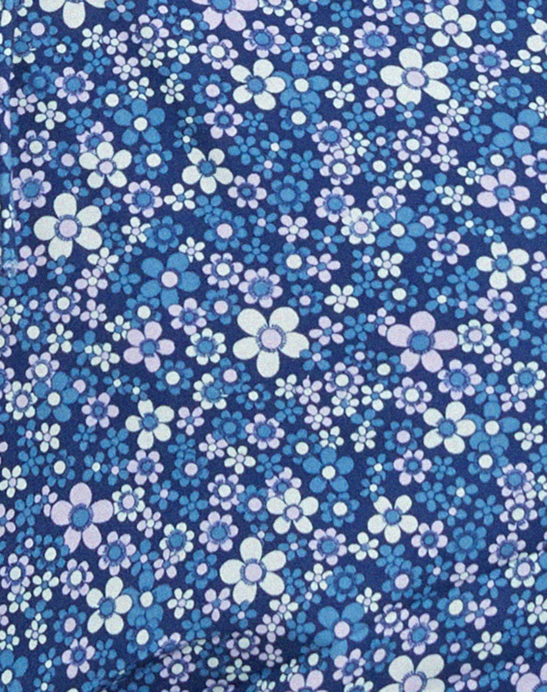 Senora Mini Dress in Retro Floral Blue - Image 5