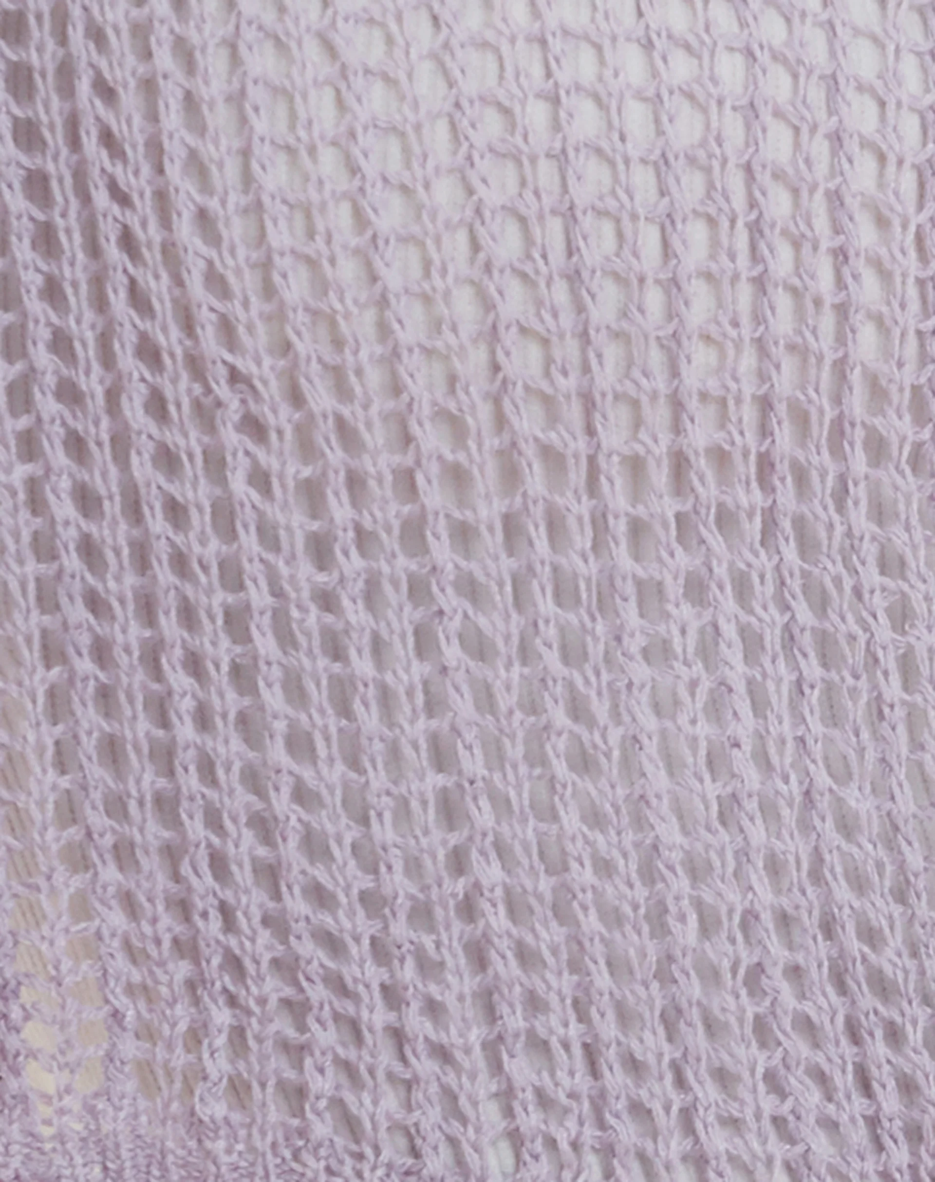 Septa Cropped Knit Cardigan in Lilac - Image 8