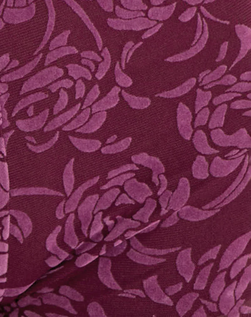 Sera Micro Short in Flock Shadow Leaf Plum - Image 7