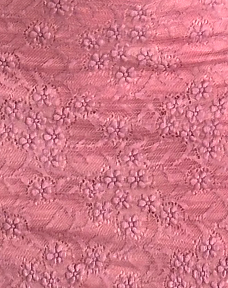 Sevila Long Sleeve Dress in Dusty Rose Lace - Image 6