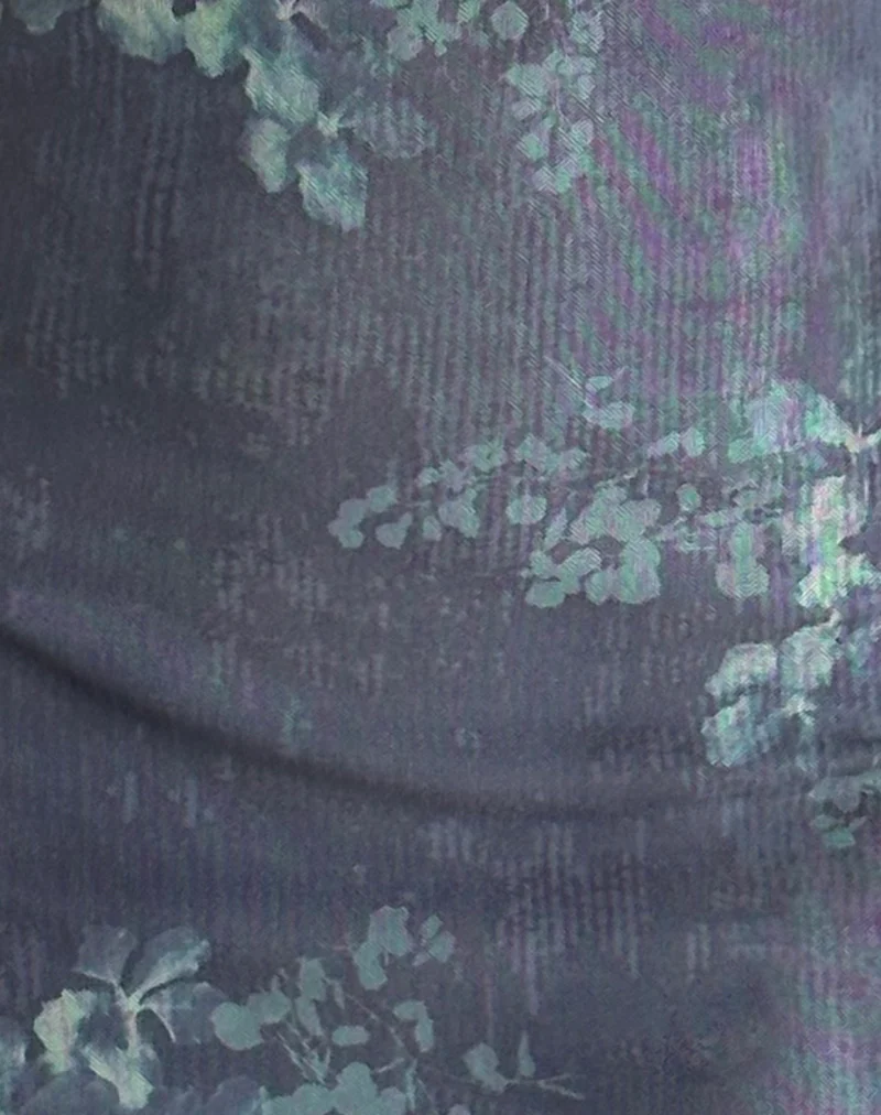 Sevila Long Sleeve Mini Dress in Faded Botanical Green - Image 5