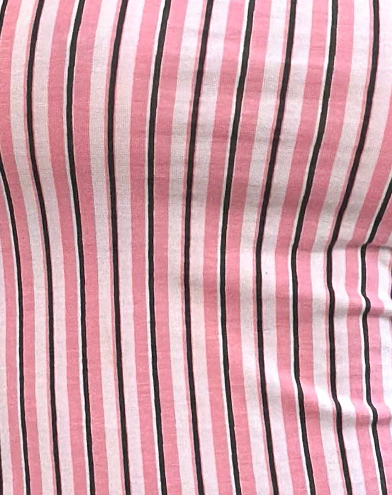 Shaelo Bandeau Top in Pinstripe Pink - Image 6