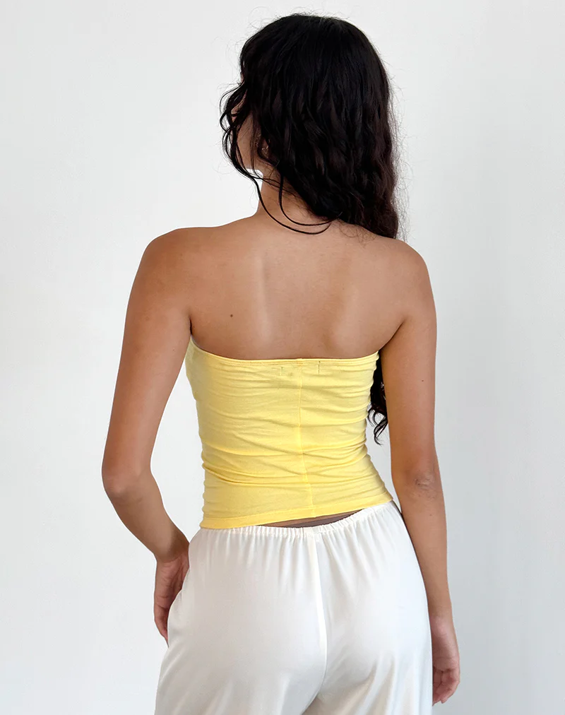 Shaelo Bandeau Top in Lemonade Orange Hisbiscus - Image 3