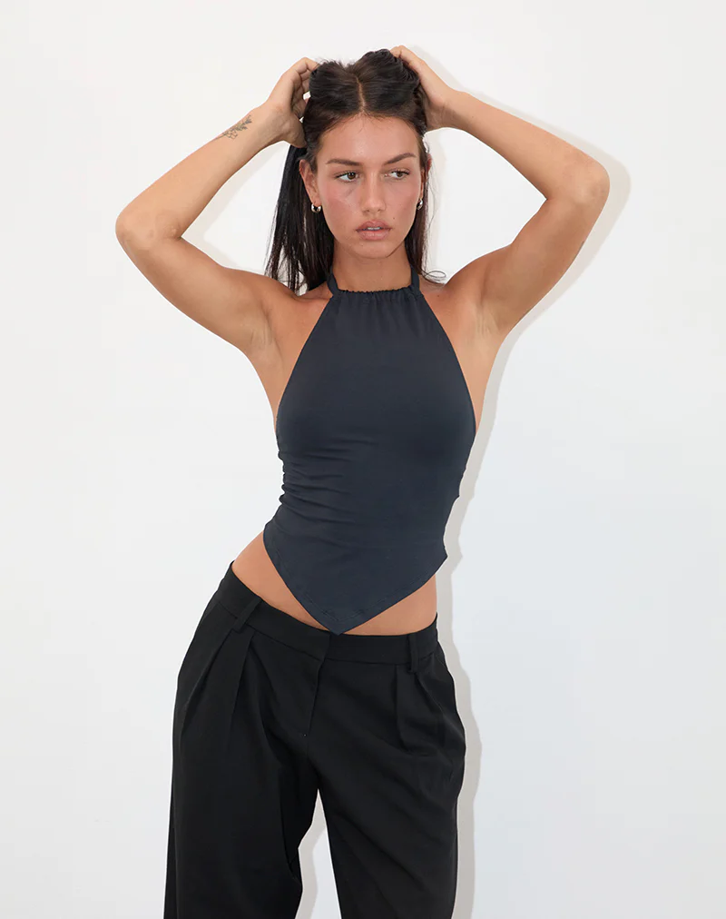 Shalas Halter Top in Jersey Ocean Storm - Image 5