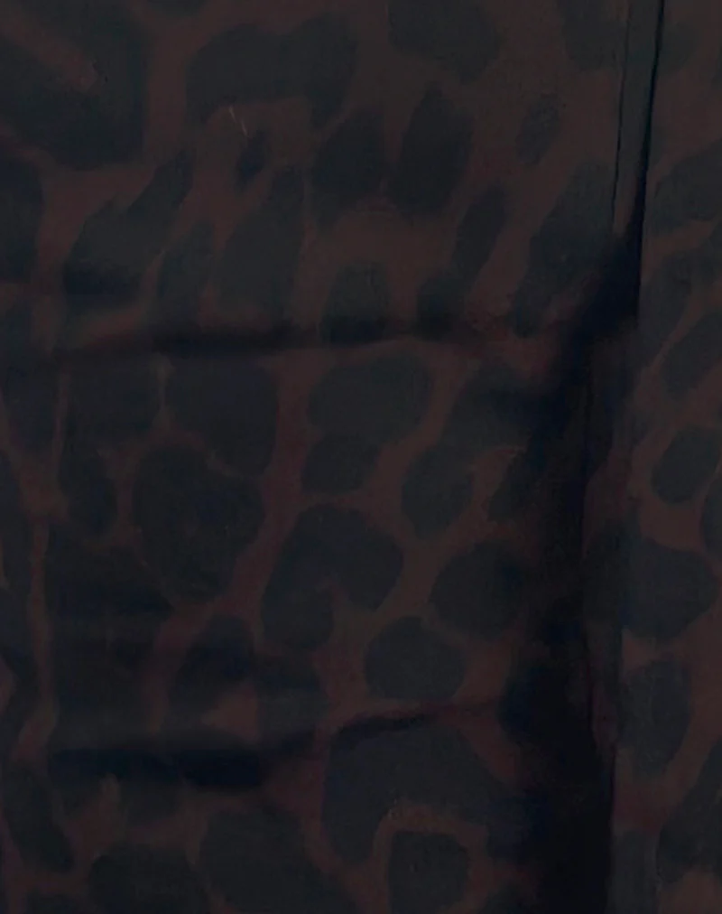 Shaloe Bandeau Top and Scarf in Brown Oversized Jaguar - Image 7