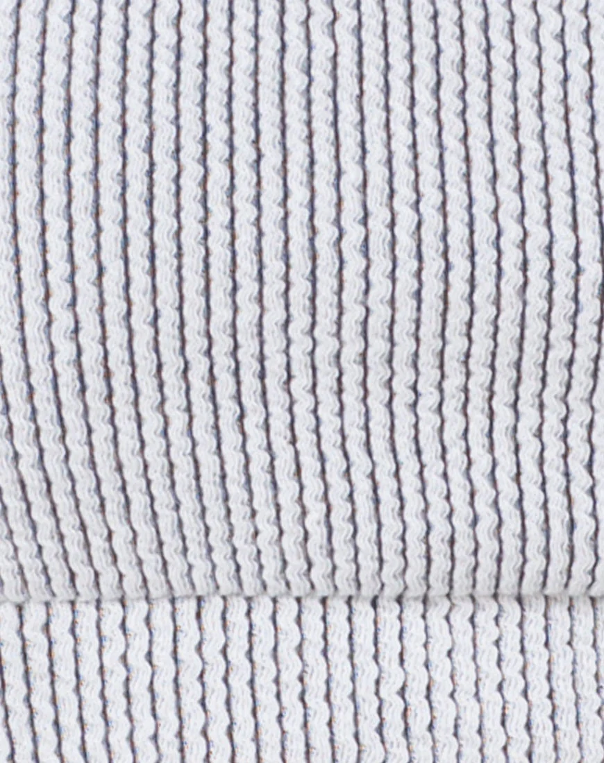 Shani Bikini Bottom in Crinkle Rib White - Image 5