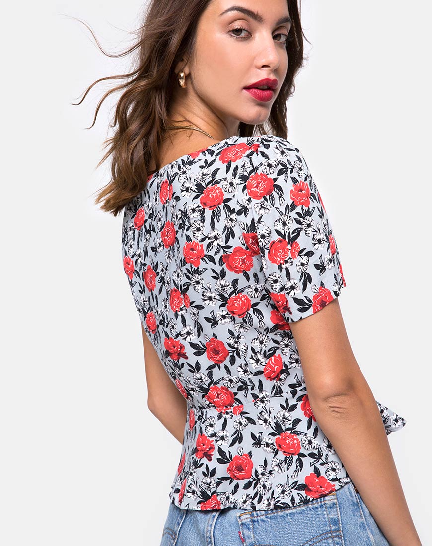 Shanina Top in Blooming Rose - Image 2