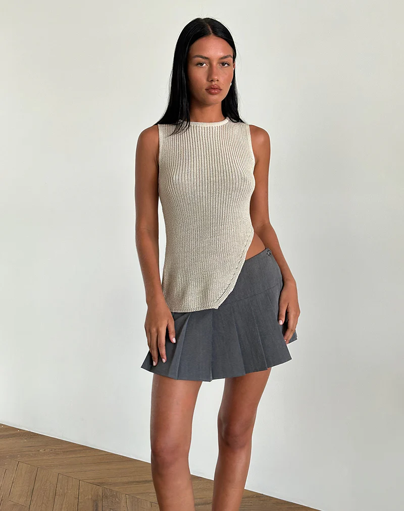 Shartina Tank Top in Natural Knit - Image 2