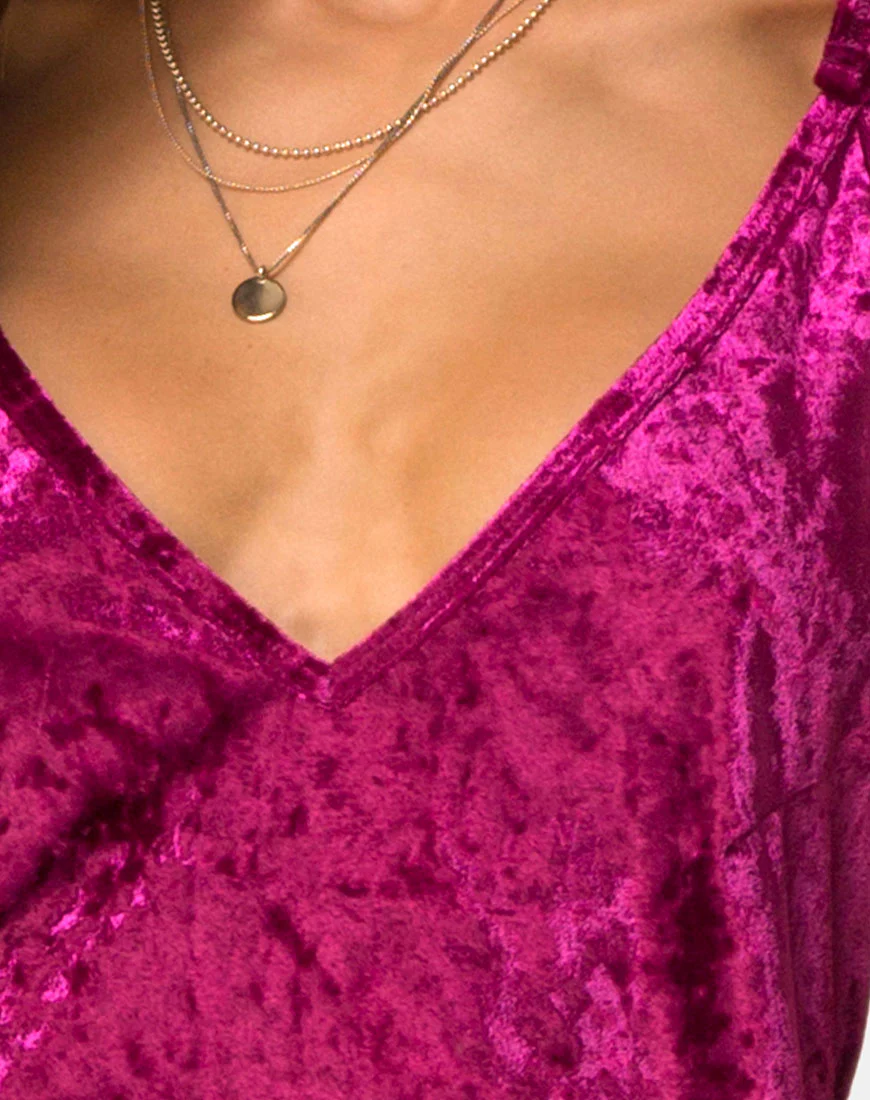 Shelov Slip Dress in Burgundy Crush - Image 5
