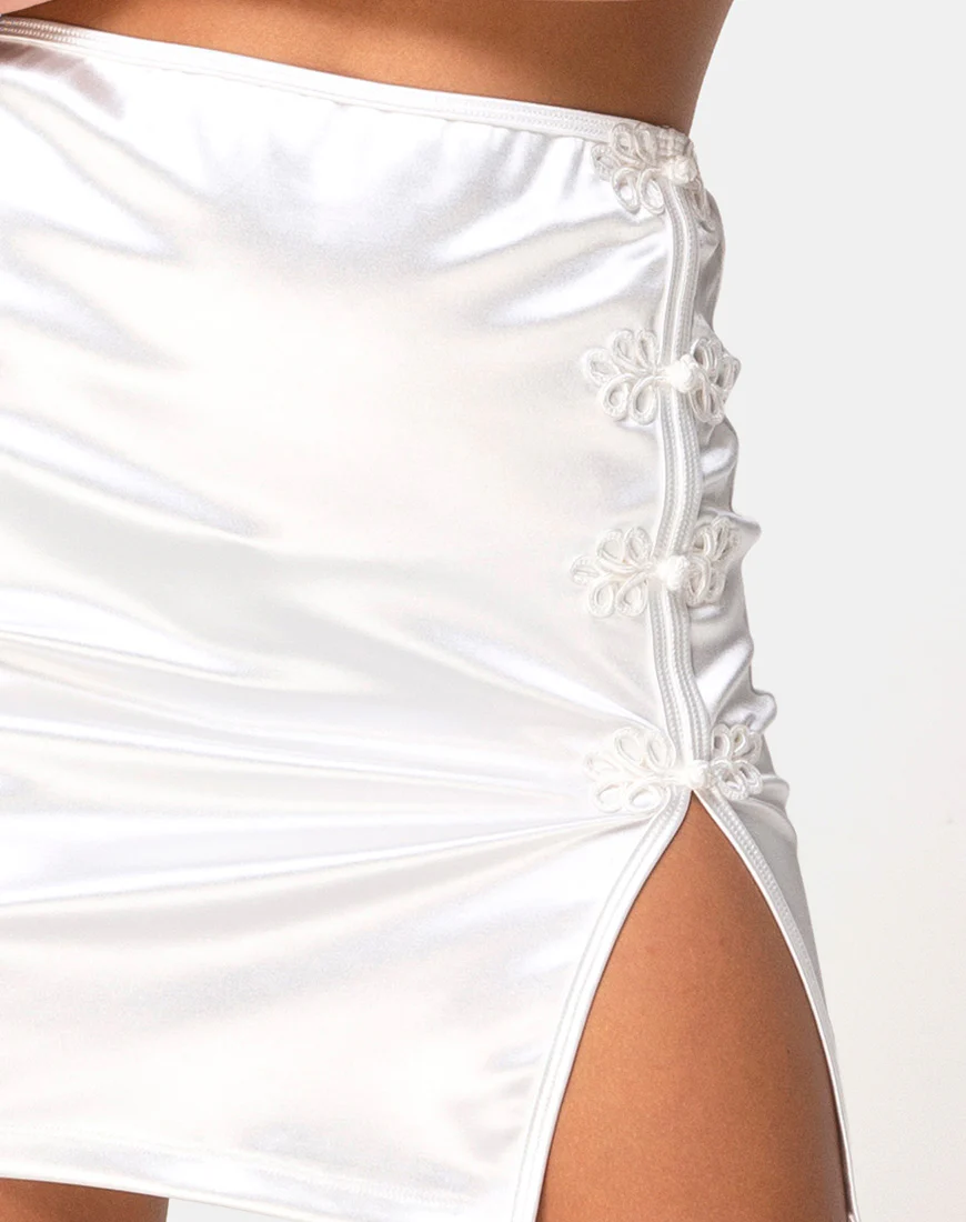 Shena Skirt in Spandex Ivory - Image 5