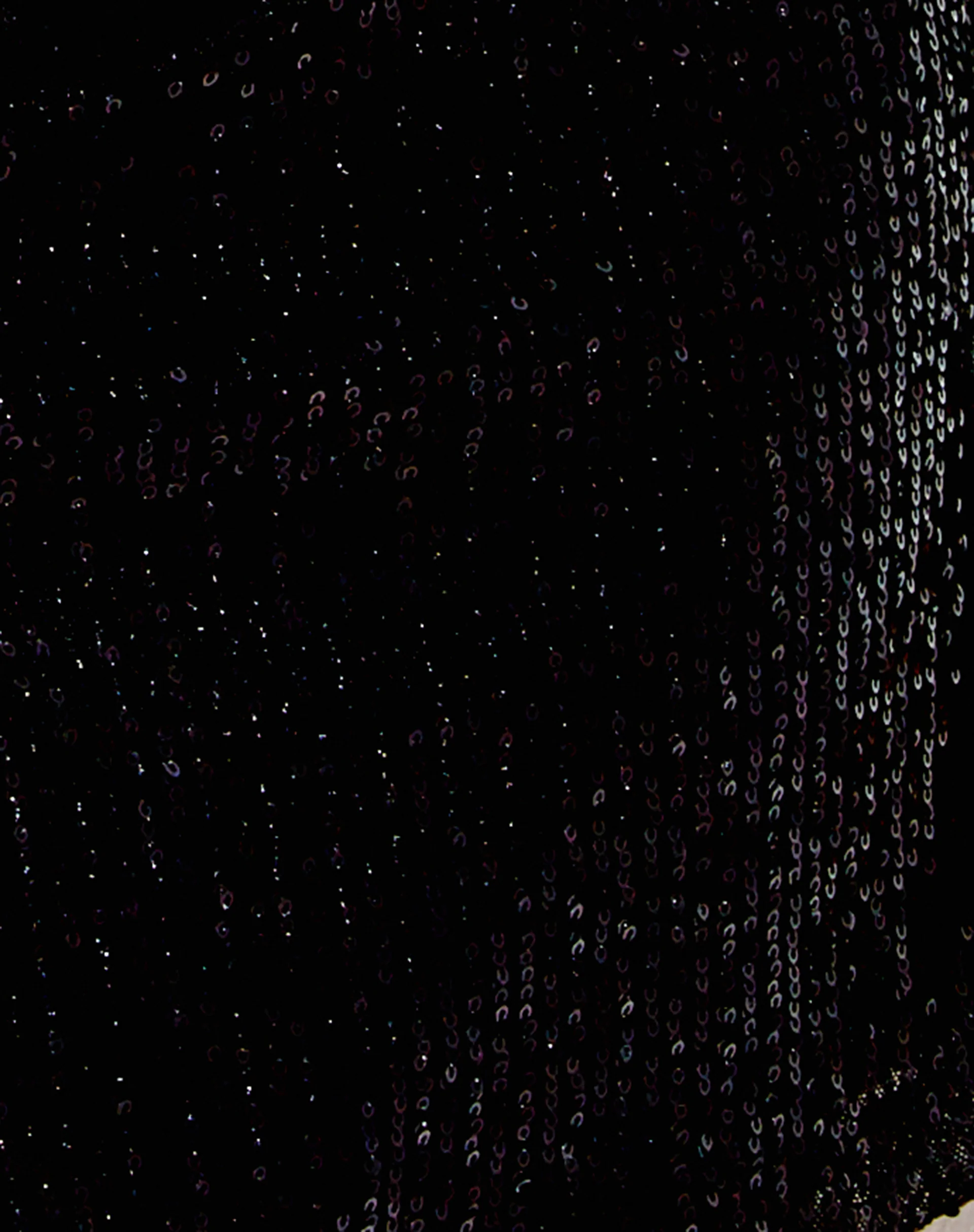 Shenka Mini Skirt in Drape Sequin Black - Image 5