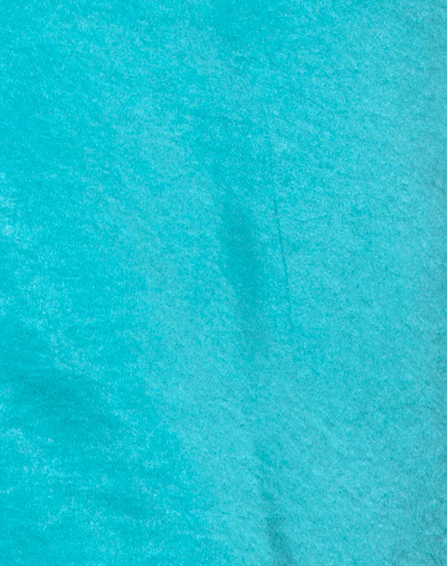 Shenka Mini Skirt in Satin Bright Azure - Image 8
