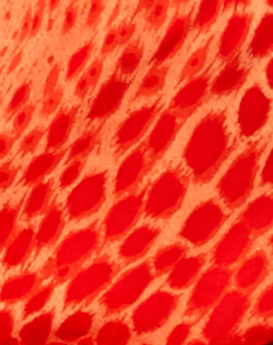 Sheny Mini Skirt in Gradient Cheetah Tangerine - Image 7