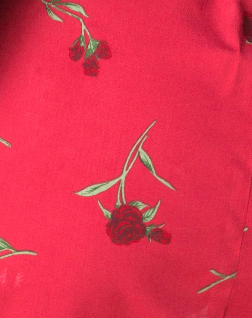 Sheny Mini Skirt in Rouge Rose Pink - Image 5
