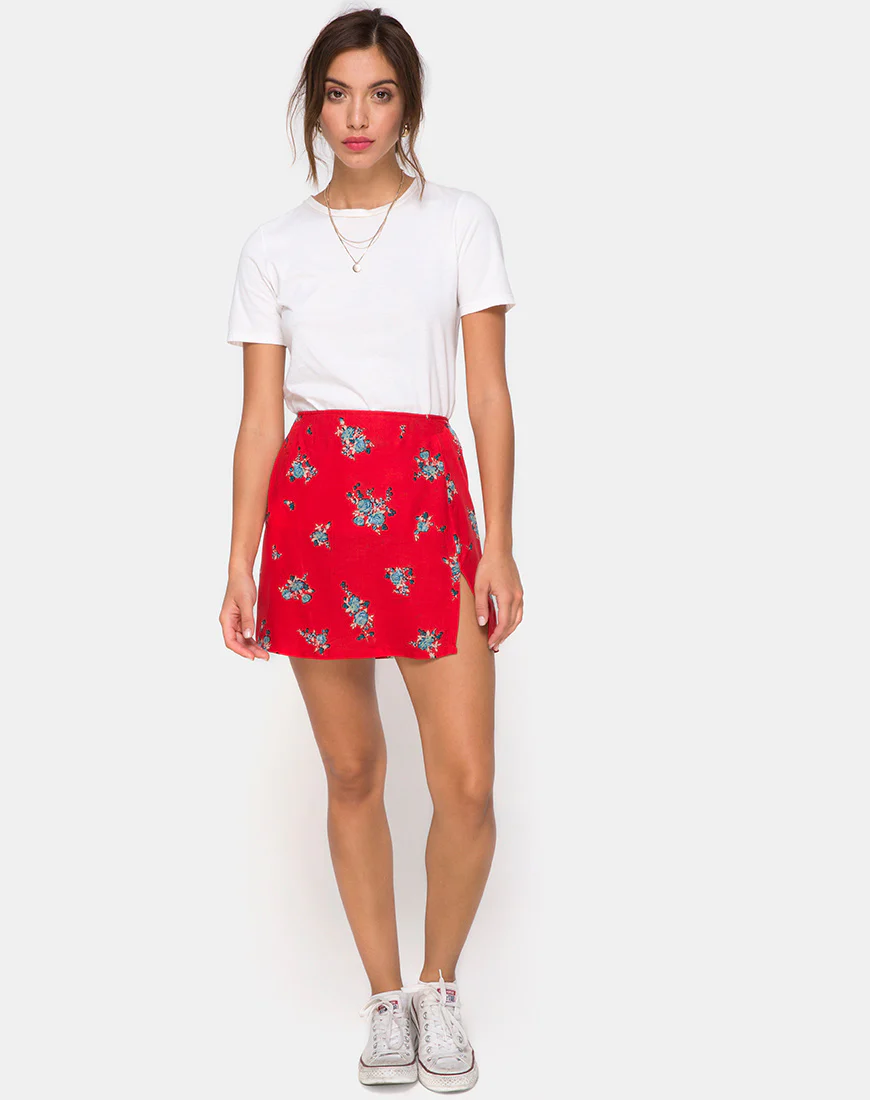 Sheny Skirt in Soi Rose Red - Image 3