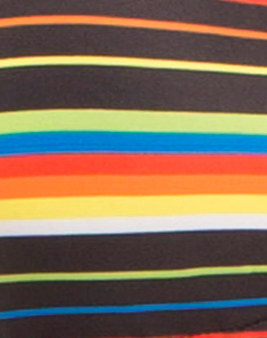 Sherbet Tie Bikini Bottom in Rainbow - Image 4