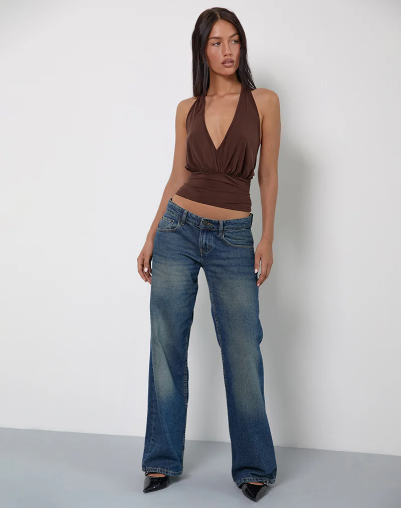 Sherlyn Halter Top In Bitter Chocolate - Image 2