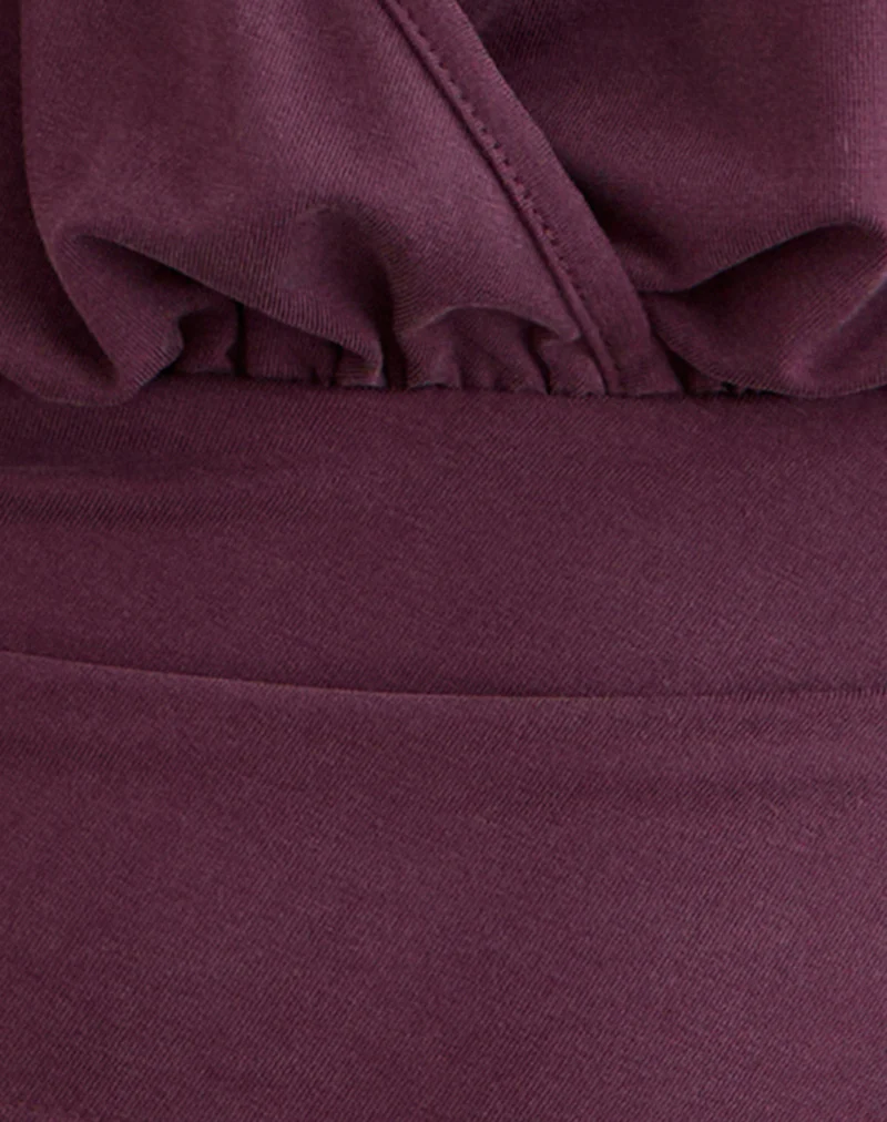 Sherlyn Halter Top in Cupro Deep Purple - Image 6